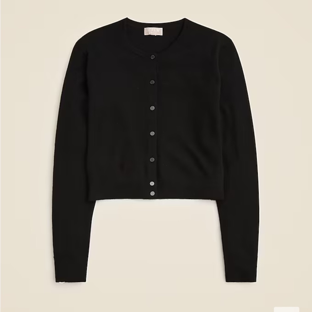 J crew Featherweight cashmere shrunken cardigan sweater